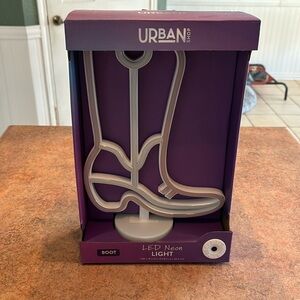 Led Neon Pink Cowgirl Boot Light